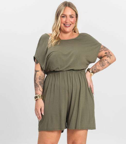 Macaquinho Feminino Malha Visco Infinita Cor Verde