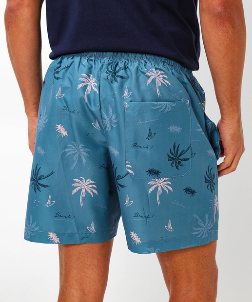 Bermuda Masculina Surf Coqueiro Marisa Azul