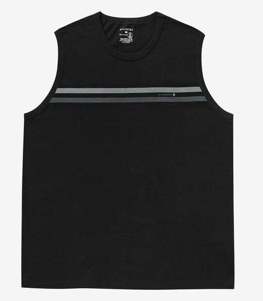 Regata Masculina Plus Size Diametro Preto