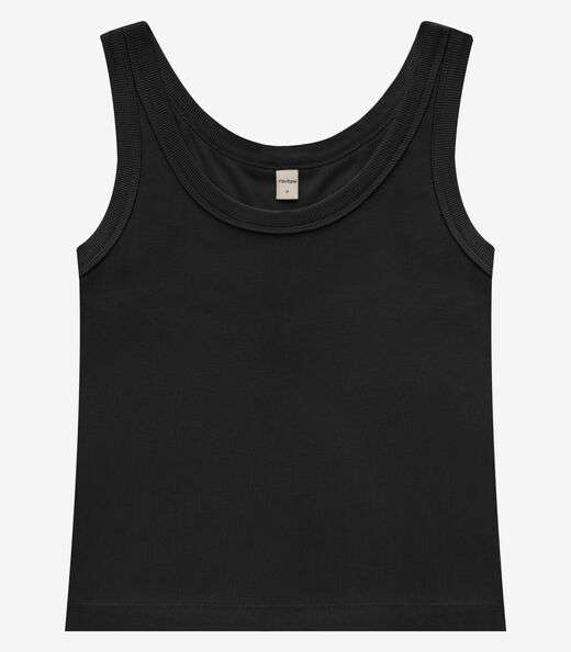 Regata em Ribana de Viscose Rovitex Preto