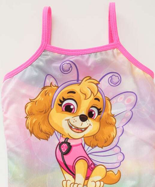 Maiô Infantil Babado Patrulha Canina Nickelodeon Tam 1 a 10