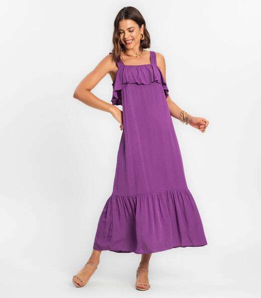 Vestido Adulto Midi Style Box Roxo