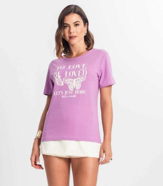 Image_T-shirt Feminina Estampada Select Rosa