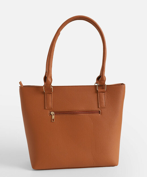 Bolsa De Ombro Tote Feminina Marisa Caramelo