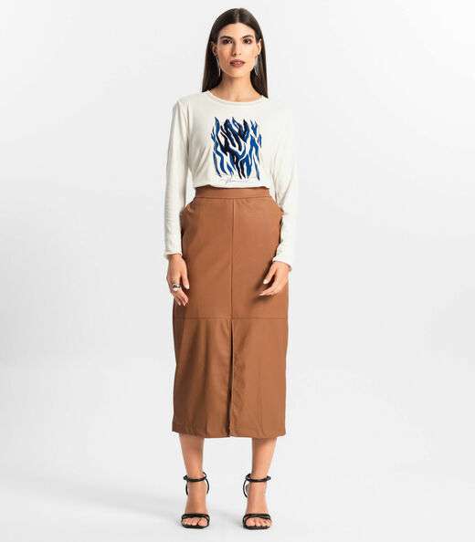 Blusa Manga Longa Endless Bege