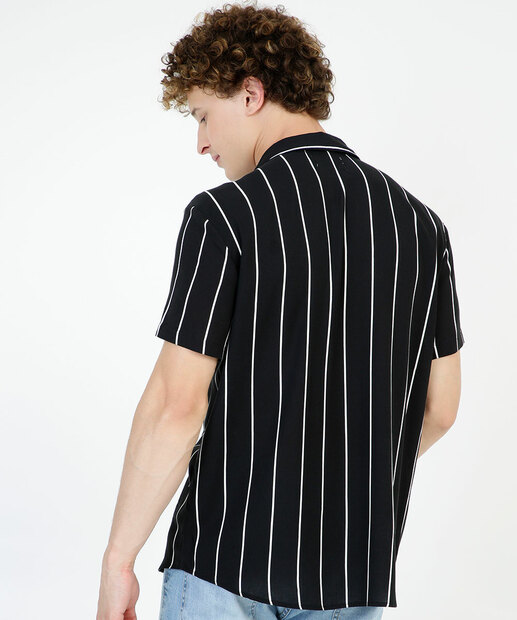 Camisa Masculina Listrada Manga Curta MR 