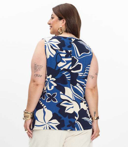 Regata Feminina Secret Glam em Viscotorcion Azul