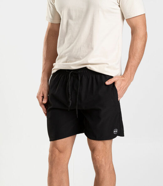 Bermuda Masculina Lisa De Microfibra Long Bong Preto