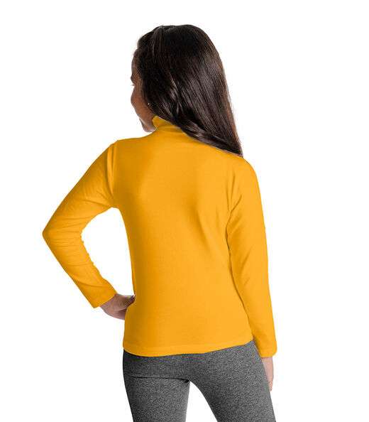 Blusa Manga Longa Infantil Gola Alta Rovitex Kids Amarelo