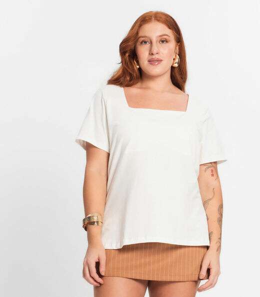 Image_Blusa Feminina Plus Size Secret Glam Bege