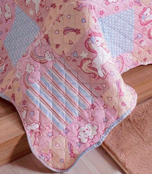 Jogo Cobre Leito Dupla Face Solteiro Bene Casa Rosa