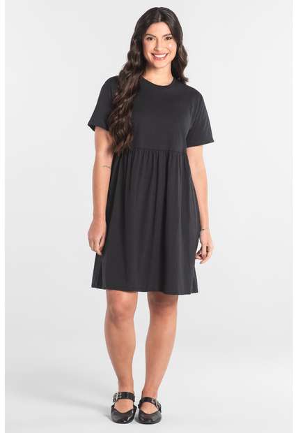 Image_Vestido de Manga Curta em Algodão Just Basic