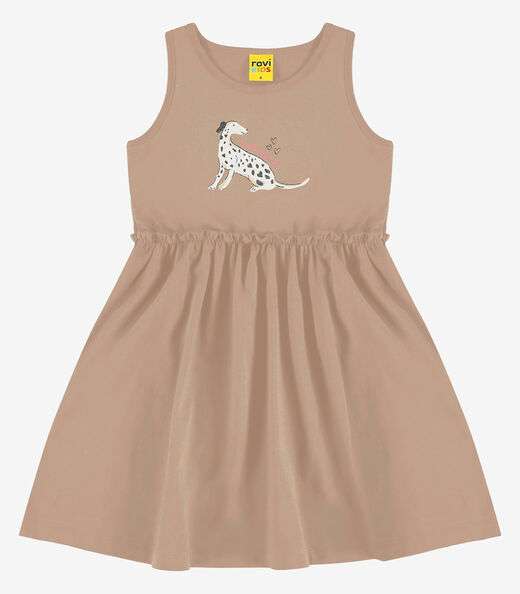 Image_Vestido Infantil em Meia Malha Rovi Kids Marrom