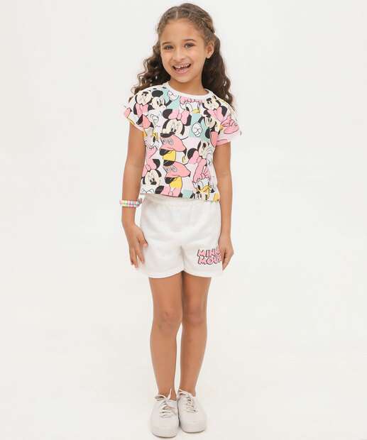 Conjunto Infantil Margarida e Minnie Disney Tam 4 a 10