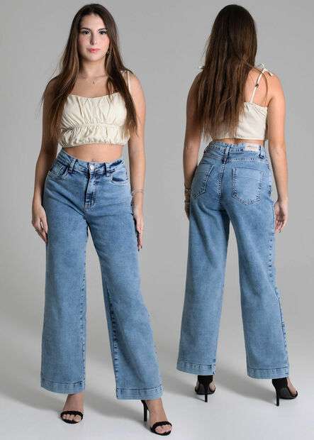 Calça Jeans Sawary Wide Leg Petit - 277856