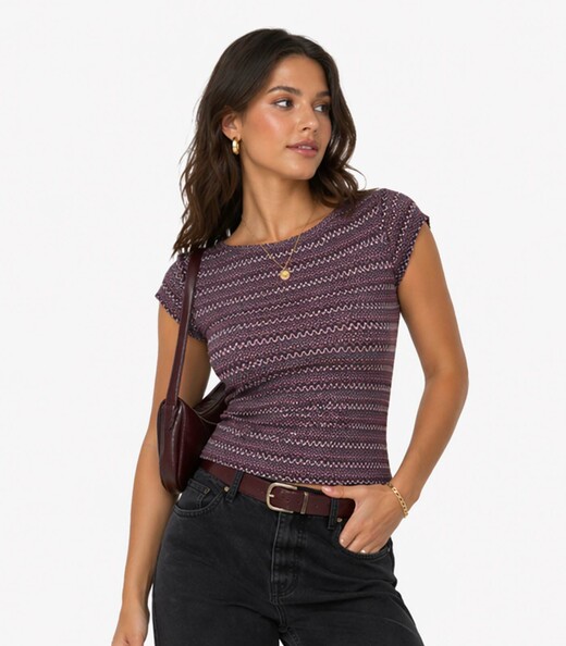 Image_Blusa Feminina Em Jacquard Marino Infinita Cor Roxo
