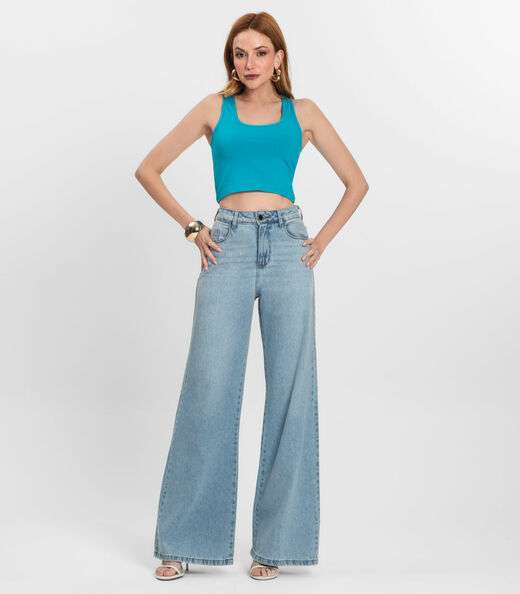 Regata De Cotton Leve Feminino Endless Azul