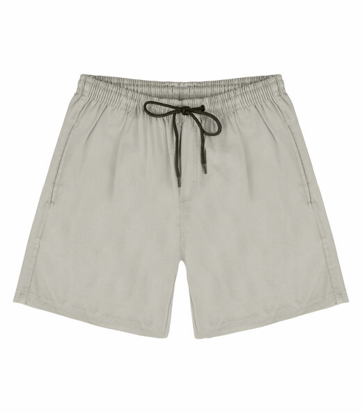 Bermuda Masculina Em Sarja Rota Da Onda Bege