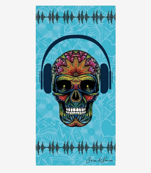 Image_Toalha De Praia Estampada Toque Aveludado Rozac Azul