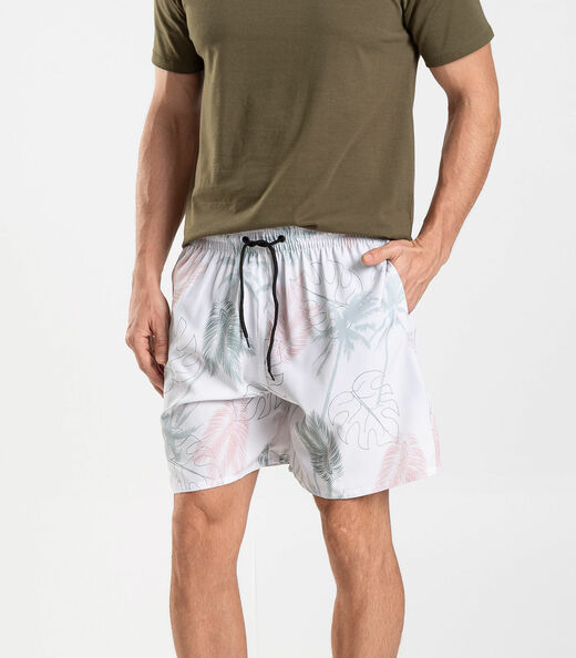 Bermuda Masculina De Microfibra Long Bong Branco
