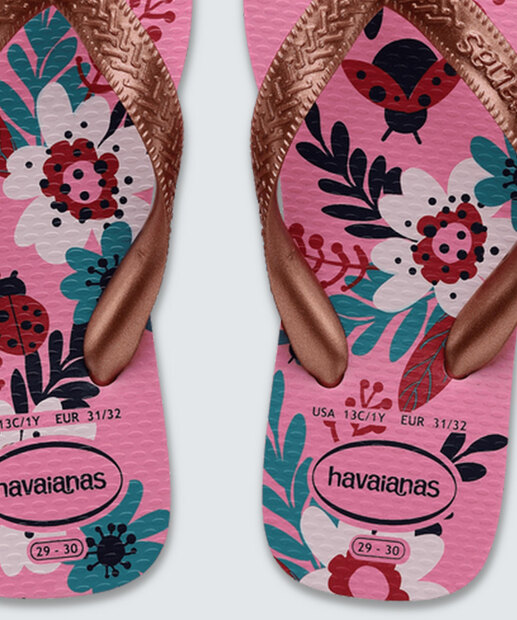 Chinelo Havaianas Infantil Flores