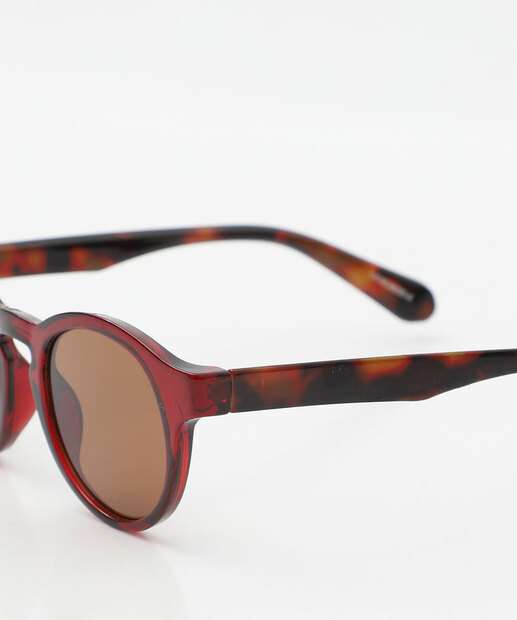 Óculos de Sol Feminino Redondo Marisa Marrom