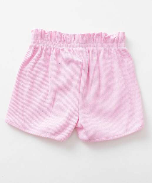 Short Infantil Canelado Glitter Marisa Tam 1 a 3