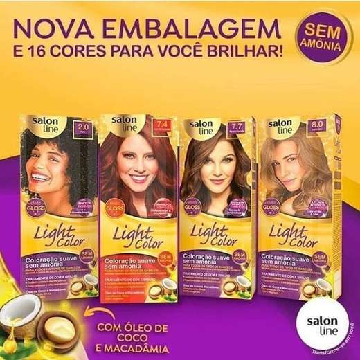 Tintura Salon Line Light Color Cor:7.7 Marrom Dourado