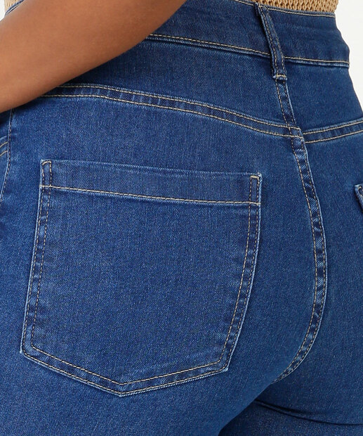 Calça Jeans Skinny Feminina Bolsos Botões Marisa