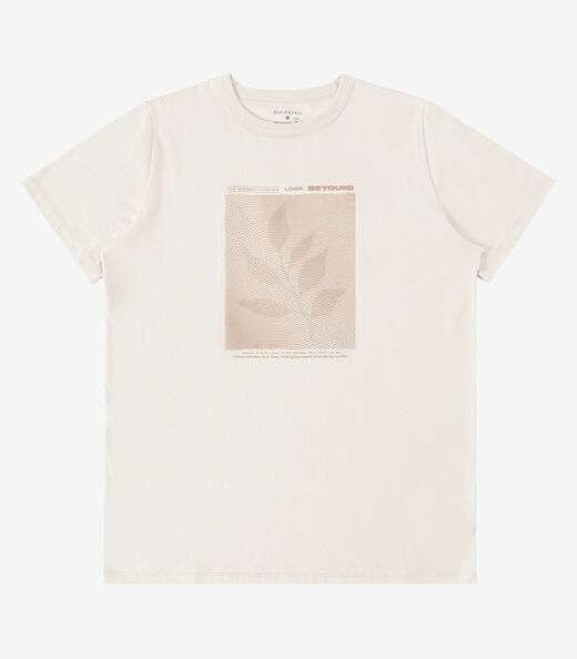 Camiseta Meia Malha Masculina Diametro Bege