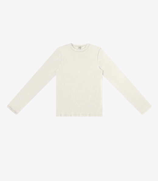 Image_Blusa Feminina Manga Longa Cotton Básica Rovitex Bege