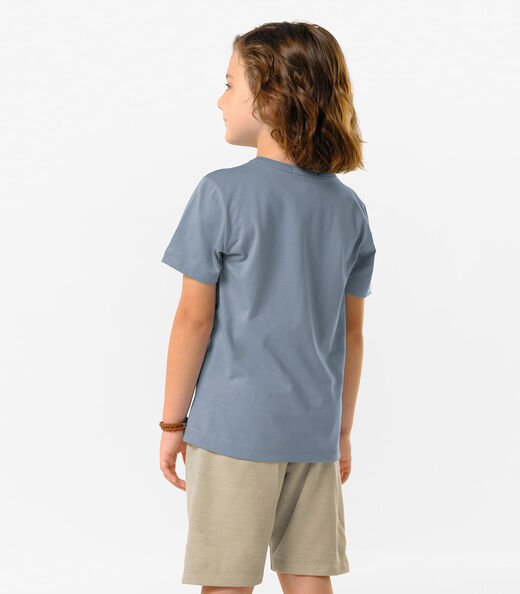 Conjunto Infantil Camiseta Com Bermuda Trick Nick Azul