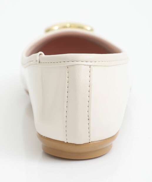 Sapatilha Infantil Detalhe Metalizado Molekinha Branco