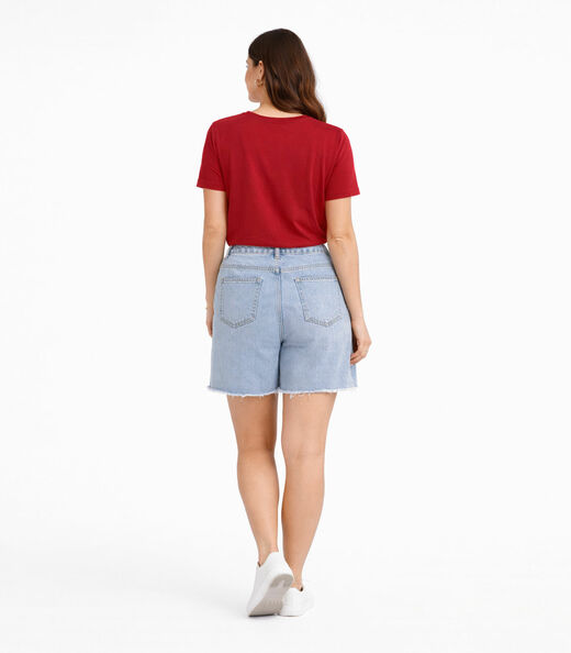 Blusa Feminina Manga Curta Infinita Cor Vermelho