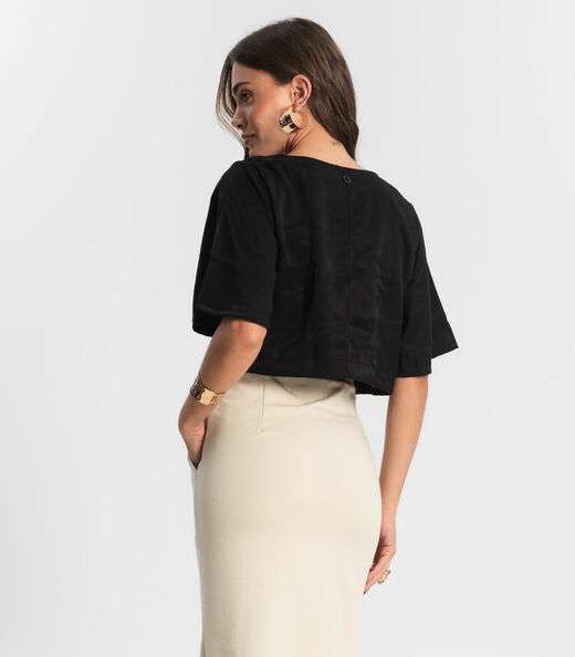 Blusa Feminina  Alfaiataria Endless Preto