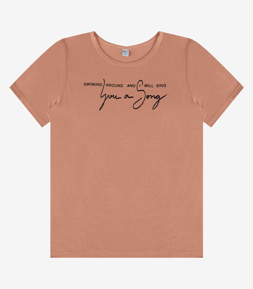 Blusa Feminina Em Viscotricot Infinita Cor Marrom