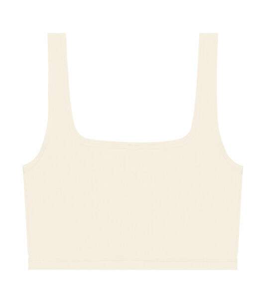 Top Cropped Ribana Básico Rovitex Branco