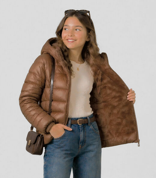 Jaqueta Infantil Menina Peluciada Sea Surf Bege