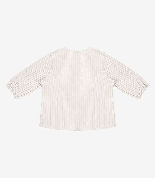 Blusa Canelada Plus Infinita Cor Bege