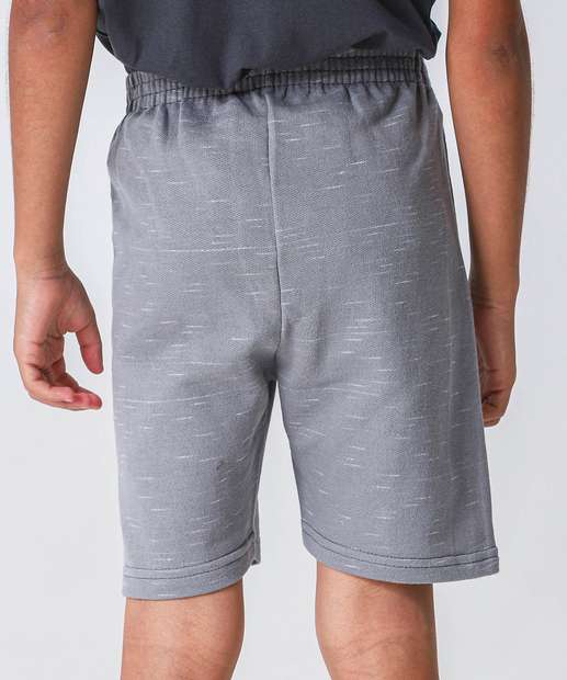 Bermuda Infantil Moletinho Flamê Marisa Tam 4 a 10 Cinza