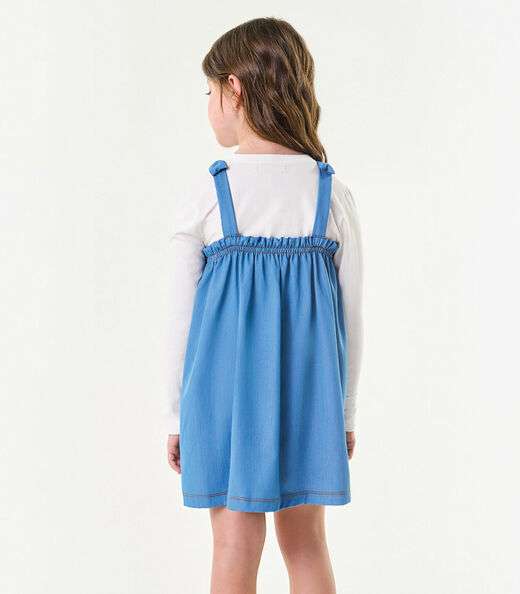 Salopete Infantil Jeans Trick Nick Azul