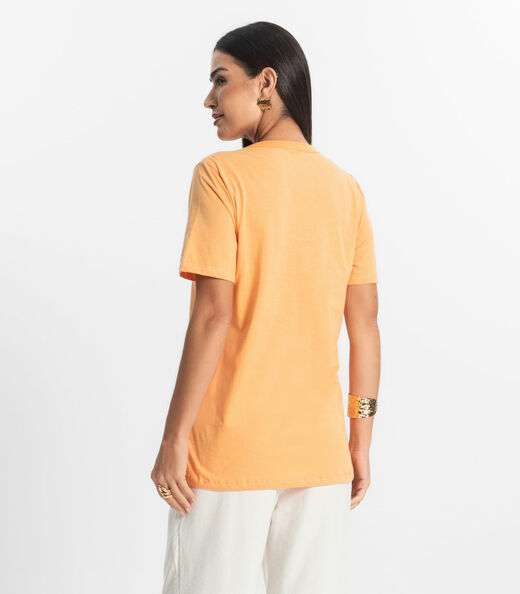 Camiseta Básica Unissex Rovitex Laranja