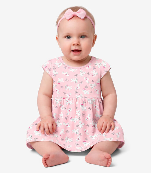 Image_Vestido Infantil Feminino Em Cotton Leve Rovi Kids Rosa