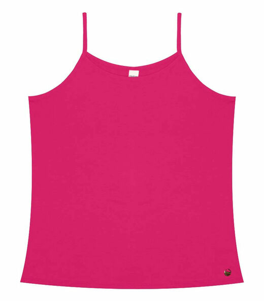 Blusa de Alça Feminina Viscotorcion Básica Rovitex Rosa