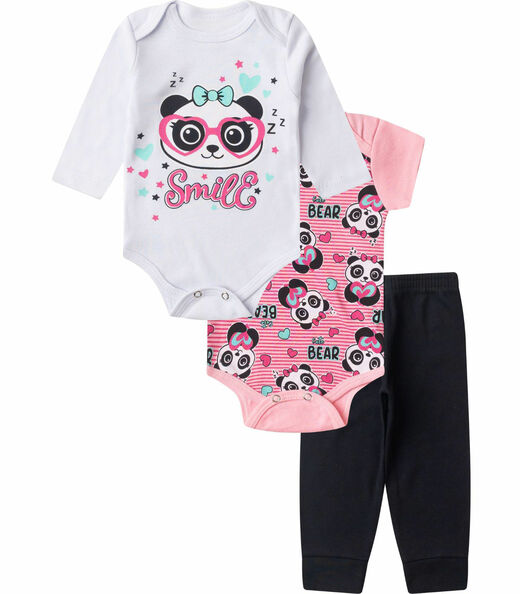 Image_Kit Body Infantil Longo 3 Peças Select Rosa