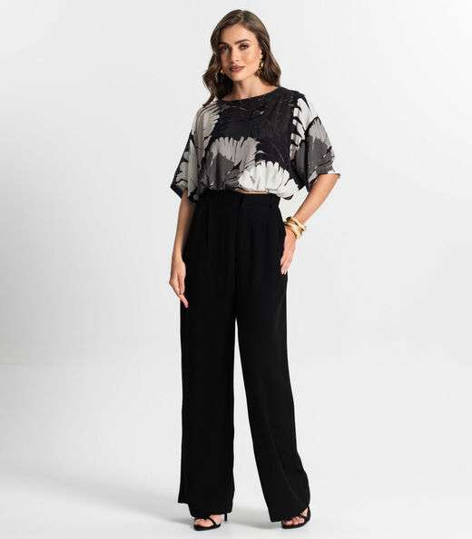 Blusa Cropped Feminina Endless Cinza