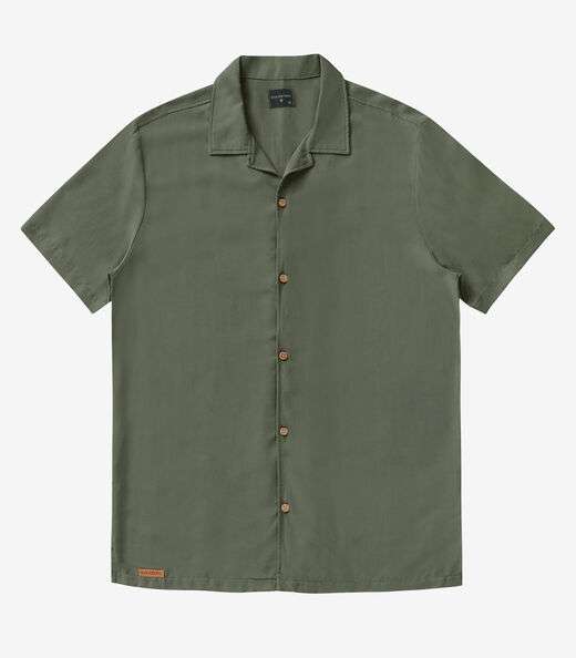Camisa Masculina Viscolinho Diametro Verde