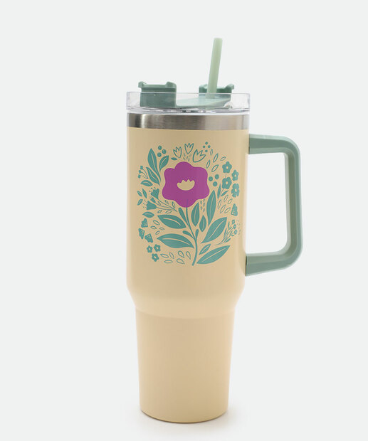 Image_Copo Squeeze Térmico Floral Marisa 1100ML Rosa