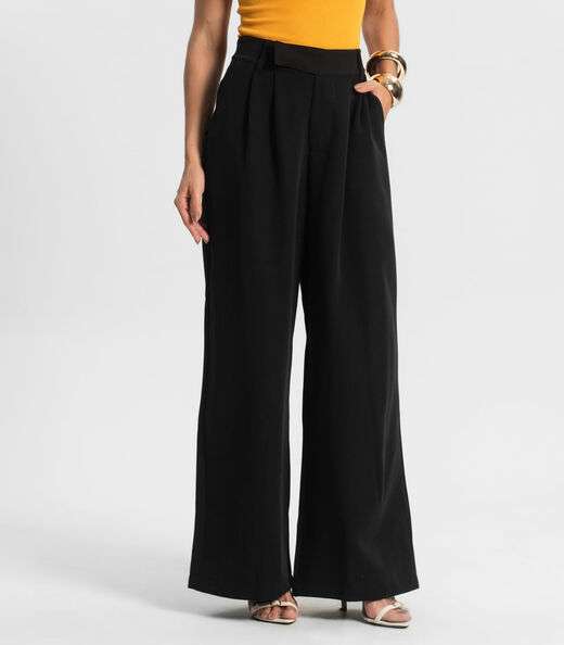 Calça Feminina Em Alfaiataria Endless Preto