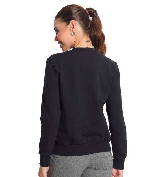 Blusão Feminino Básico de Moletom Rovitex Preto